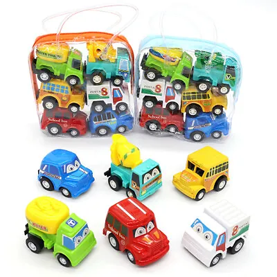 6Pcs Toy Cars Pull Back And Go Vehicles Mini Car Toys For Toddlers Kid Gift SM/ • £6.98