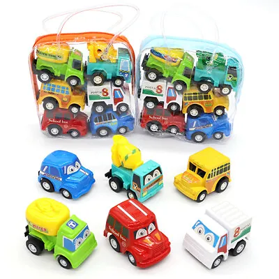 6Pcs Toy Cars Pull Back And Go Vehicles Mini Car Toys For Toddlers Kid Xmas Gift • £6.10
