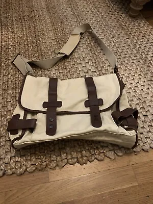 Ted Baker Canvas And Leather ￼ Messenger Bag/satchel /laptop Bag ￼ • £45