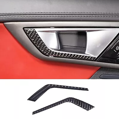 For Jaguar F-TYPE Interior Door Handle Trim Cover Sticker Real Carbon Fiber • $18.99