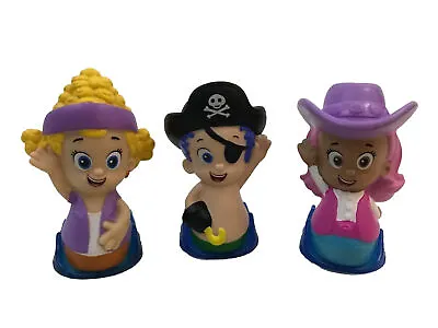 Bubble Guppies Fisher Price Pirate Gil Cowgirl Molly Deema Lot Rolling Figures • $51.65
