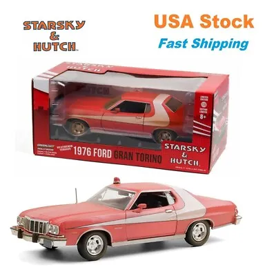 1976 Starsky & Hutch Ford Gran Torino Weathered Greenlight Diecast 8'' 1:24 • $24.99