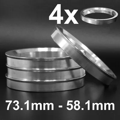 4x Aluminium Metal Spigot Rings 731-581 Car Alloy Wheel Hub Centric 73.1-58.1 • $12.89