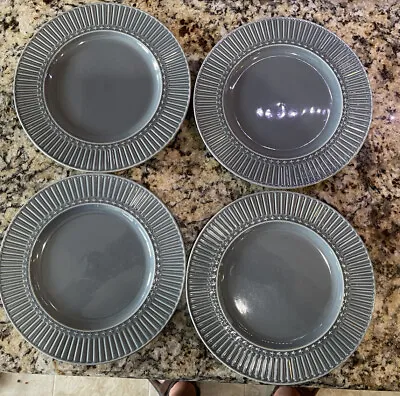 4 Mikasa Italian Countryside Grey Salad  Plates  8 3/4  ~ MINT • $25.99