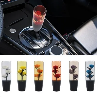 VIP 15CM JDM Clear Real Flowers Manual Gear Stick Shift Knob Lever Shifter • $22.88