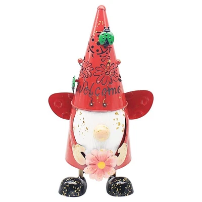 £21.45 • Buy Bright Eyes Colourful Metal Ladybug Gnome Garden Ornament