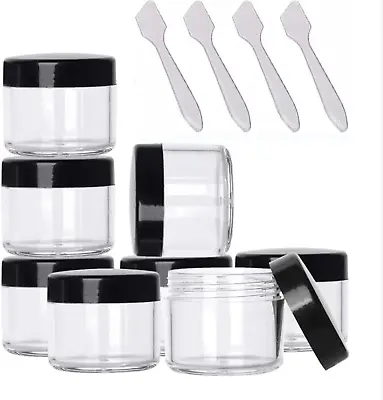 20pcs 20ml Empty Sample Pots Makeup Pots With Lids Travel Cosmetic Jar Plastic • £13.21