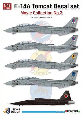 1/48 F-14A Tomcat Decal Set Movie Collection No.1 For Tamiya [JEIGHT Design] • $19.18