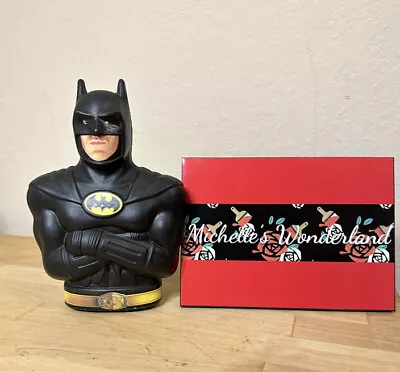 Vintage 1989 Batman Movie Piggy Bank  Michael Keaton DC Comics Has Plug • $28.47