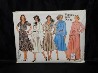 Vintage Vogue 1923 Size 18 Basic Design Shirt Dress Sewing Pattern Uncut 1970s • $9.99