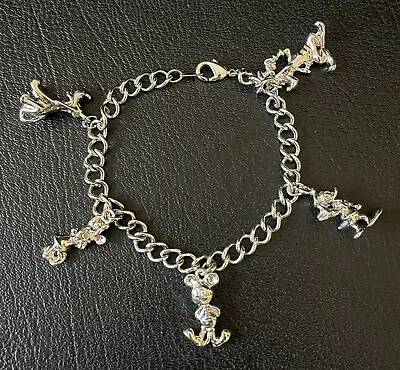 Vintage Limited Edition Disney Silver 3D Charm Bracelet Mickey Minnie & More • $19.95