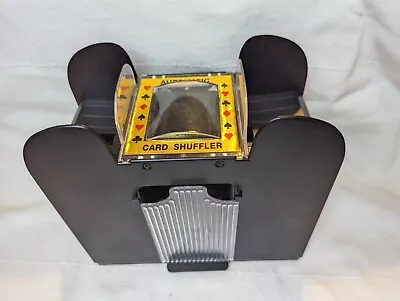Automatic Playing Card Shuffler Casino-Style (6) Six-Deck - Great Working Cond. • $17.99