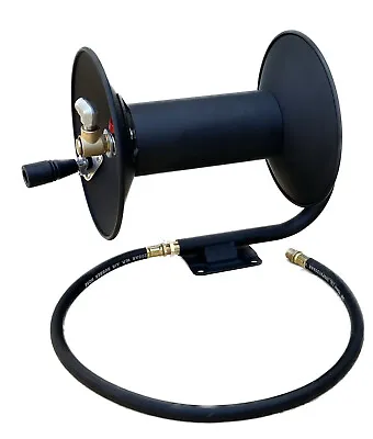 100' Hand Manual Air Hose Reel With Lead Hose  - Fits 3/8  X 100ft  Air Hoses • $73.99