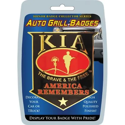 Auto Car Metal Grill Honor Badge KIA The Brave The Free America Remembers • $17.39