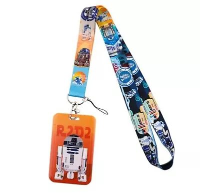 Star Wars R2D2 Character Lanyard W/ ID Holder Keychain • $7.99