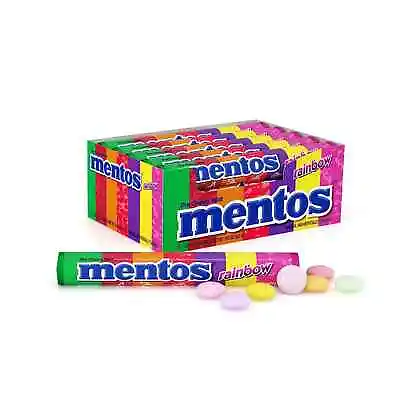 Mentos Chewy Mint Candy Roll Rainbow 1.32 Oz Rolls (Bulk Pack Of 15) • $14.98