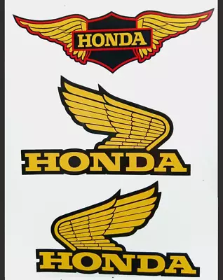 COMPATIBLE WITH HONDA GOLD WING MOTORCYCLE VINYL STICKERS X3 Helmet FREE P&P • £4.99