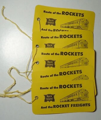 $10 • Buy Rock Island Railroad 1960's Baggage Tag - Lot Of 8