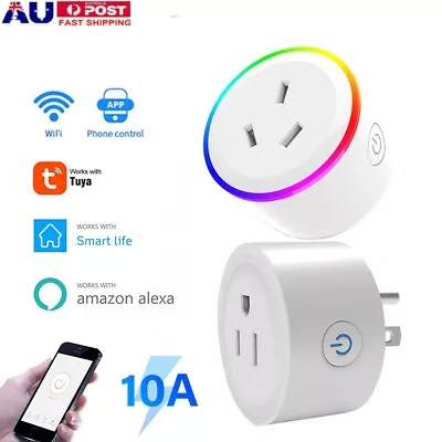 Mini RGB LED Wifi Smart AU Plug Socket Outlet Adaptor Amazon Alexa Google Home • $19.99