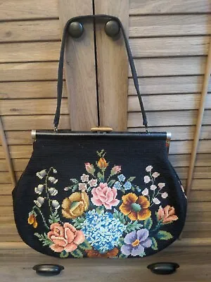 Vintage Large Needlepoint Women Bag • $170