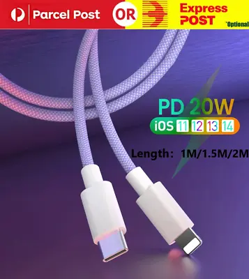 20W USB Type-C Fast Charger PD Cord Cable For IPhone 14 13 12 Pro Max Mini IPad  • $6.99