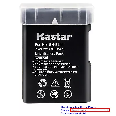 Kastar Replacement Battery For Nikon EN-EL14 MH-24 & Nikon D3100 DSLR Camera • $10.99