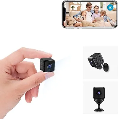 Spy Camera 4K HD Mini WiFi Hidden Spy Camera To View On Mobile Indoor/Outdoor M • $269