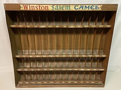 Vintage Distressed Gas Station Cigarette Display Winston Salem Camel Metal Wood • $150