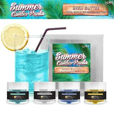 Summer Brew Glitter Collection A (4 PC SET) | Drink Glitter Party Kit • £20.88