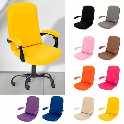 $29.10 • Buy Stretchable Office Armchair Cover With Armrest Covers Soft For Desk Chair