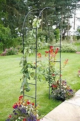 £13.95 • Buy Outdoor Garden Metal Tubular Arch Frame Climbing Plant Support Obelisk Trellis