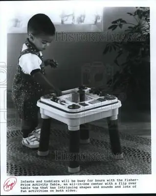 Press Photo Toddler Playing With The Fisher-Price Activity Table - Saa60912 • £18.99