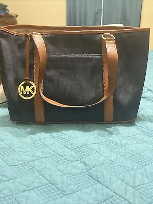 Michael Kors Navy/luggage Tote Canvas • $48