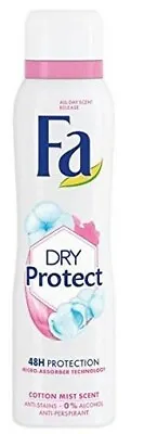 Fa Dry Protect Cotton Mist Antiperspirant Spray Women 48hr 0% Alcohol Deodorant  • $8.08