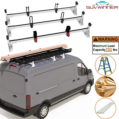 Steel 3 Bars 46  750lbs Cargo Van Ladder Roof Rack For Ford Transit Connect 14+ • $210.99