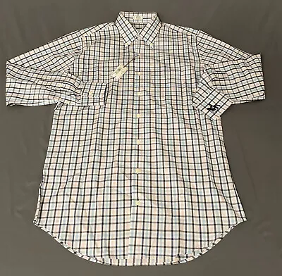 Peter Millar Sport Shirt 100% Cotton Button Down Medium MC TWIPK Logo MSRP $145 • $42.24