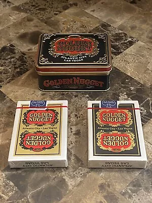 Golden Nugget Black And Gold Sealed Playing Cards And Souvenir Tin! • $299.99