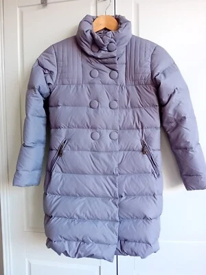 Girls Feather Down Coat Silvian Heach. Warm. Age 10-11. Grey/purple • £4.98