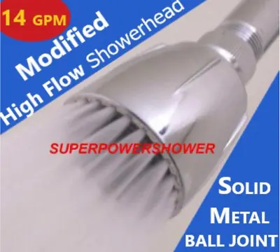 $23.99 • Buy Original Modified HIGH FLOW SHOWER HEAD  ^ 14 GPM Soft High Pressure ^ Metal Bal