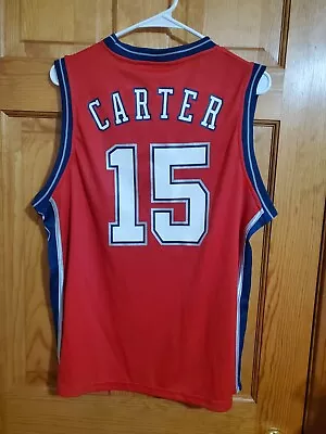 Vince Carter New Jersey Nets   Vinsanity  Red SGA Jersey Sz Large • $19.79