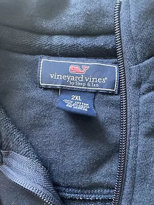 Men’s Navy Blue Vineyard Vines Quarter Zip Pullover Size 2XL • $25
