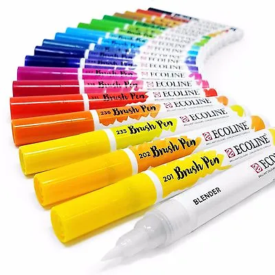£3.99 • Buy Royal Talens Ecoline Paint Brush Pens - Liquid Watercolour - Buy 4, Pay For 3