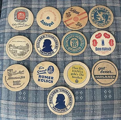 Vintage German And Austria Beer Coasters. Lot Of 22 • $12