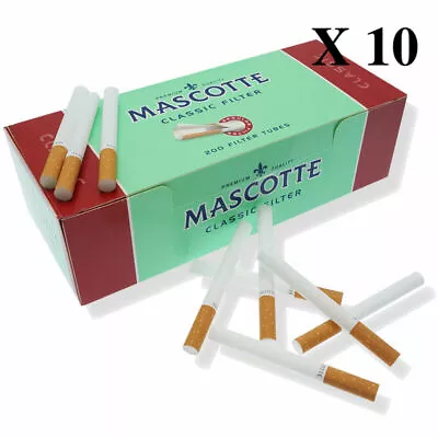 NEW 2000 X MASCOTTE MAKE YOUR OWN CLASSIC CIGARETTE FILTER TUBES CHEAP • £18.99