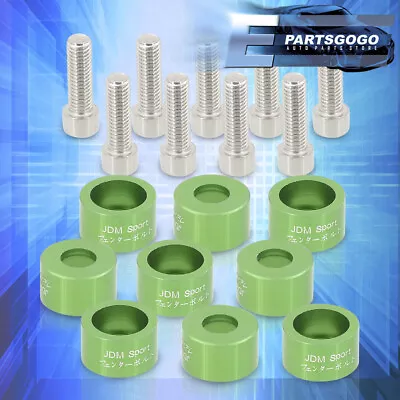 M8x1.25 Green Exhaust Header Manifold Washer Cup Bolts For Civic Integra B16 B18 • $13.99