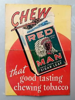 Original Redman Chewing Tobacco Baseball Cards Poster • $125