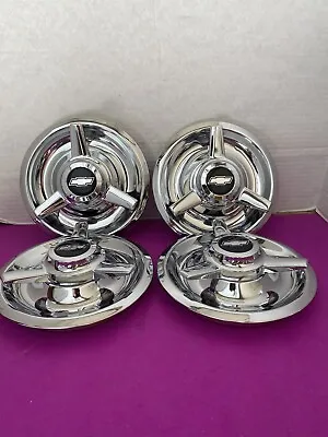 (4) 3 Bar Spinners Center Caps For Chevy Rally Wheels 7  B&s Chevy Decals • $99.99