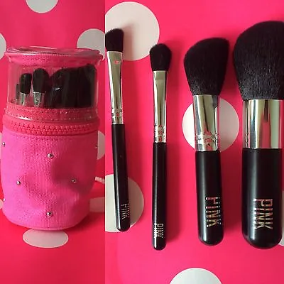 Victorias Secret Pink MakeUp Brush Cosmetic Travel Cruise Set Blush Powder Eye  • $29.90