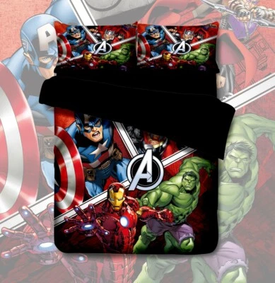 $44.99 • Buy Quilt Duvet Doona Cover Set Single Double Queen King Size Avengers