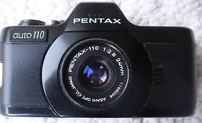 Pentax Auto 110 Film Camera With A Pentax 110 1:28 24mm Lens • £12.27